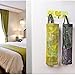 Bag Holder Dispenser, 1PC Hanging Storage Folding Mesh Garbage Bag Trash Bags Organizer Recycling Grocery Pocket Containers for Kitchen (Black)