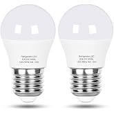Vgogfly Refrigerator Light Bulb, A15, 40W Equivalent, 5W, 5000K, 120V | Waterproof, E26 Medium Base, Daylight White, Non-Dimmable, 2 Pack, for Fridge Freezer