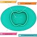 Silicone Baby Placemat Bowl-Highchair Feeding Tray Round Suction plate for Kids Toddlers Kitchen Dining Table with Built in Bowl, Weaning travel Bowl for Children 2017 NEW (Forest Green2)