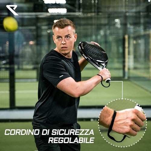RYZE Padel Racket 100% Carbon Fibre - Maximum Power + Control - with EVA-17 Flex - Lightweight and Durable Structure - Padel Racket for Men and Women - Case Included
