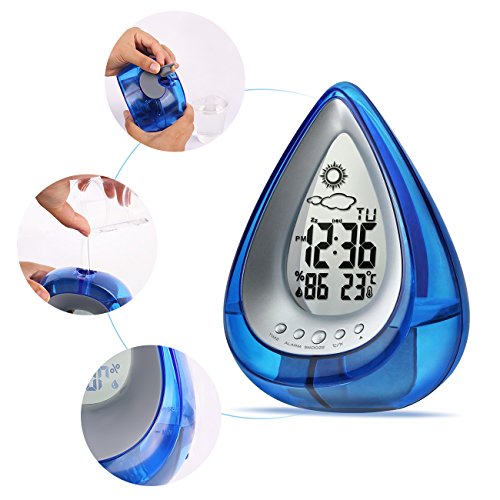 Alarm Clock, Water Power Weather Station, EcoFriendly and Hydrodynamic