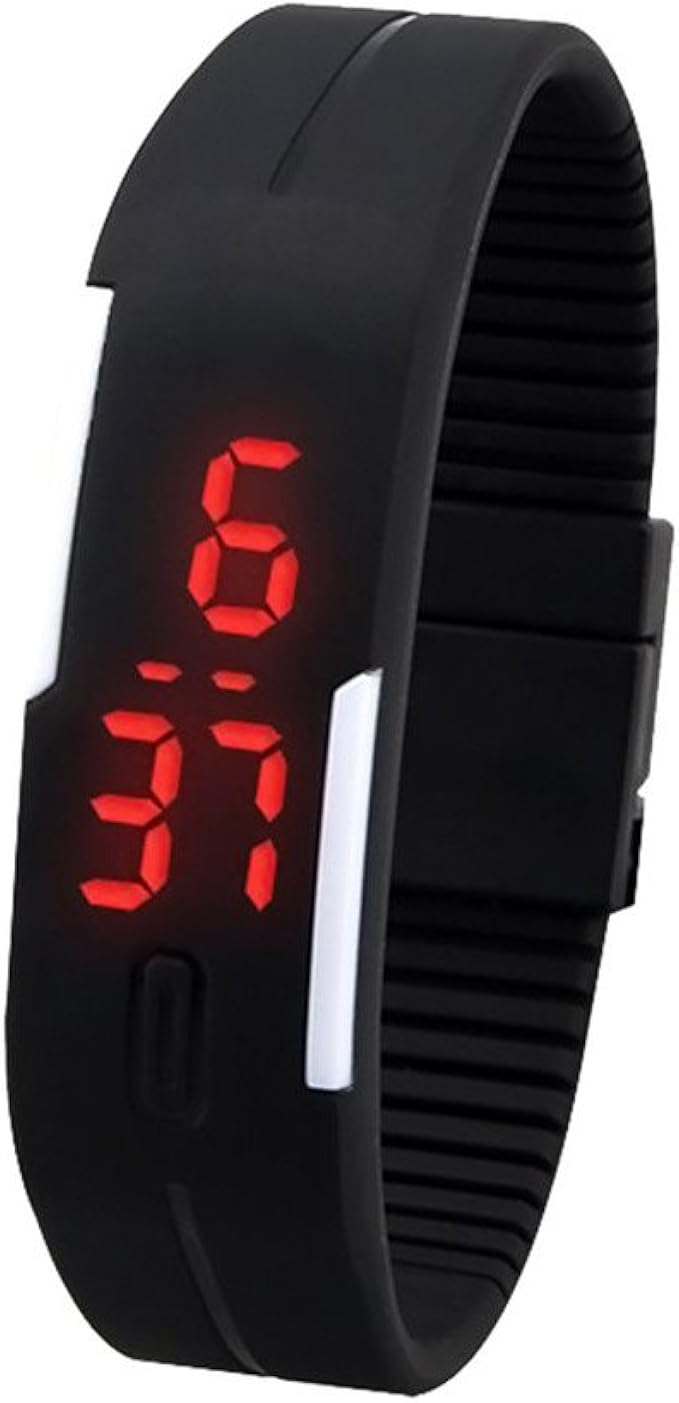 2 pièces Montre numérique LED de course avec toucher pour