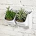 MyGift Set of 2 Vertical Wall Planter for Indoor Outdoor Herb Vegetable Flower Garden Plastic Pot, Whitethumb 1