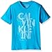 Calvin Klein Boys' Short Sleeve Legacy V-Neck T-Shirt, Bright Blue B4044, 7
