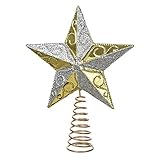 Kurt Adler Gold And Silver Star Tree Topper