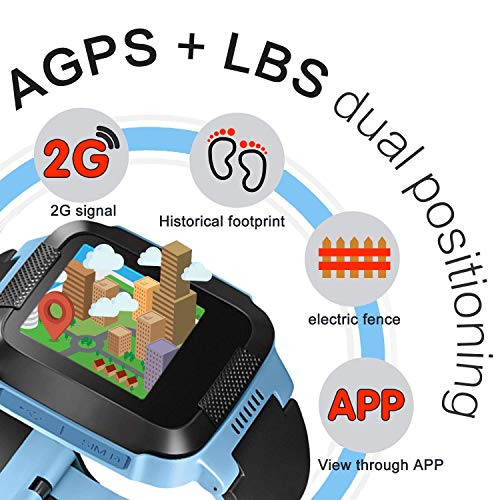 Kids Phone Watch Best GPS Tracker 3-12 Year Old Boys Girls Touchscreen Kids Smart Watch Children's Sports Smart Wrist With SIM Card Digital Camera Electronic Back to School Birthday Gift Learning Toy