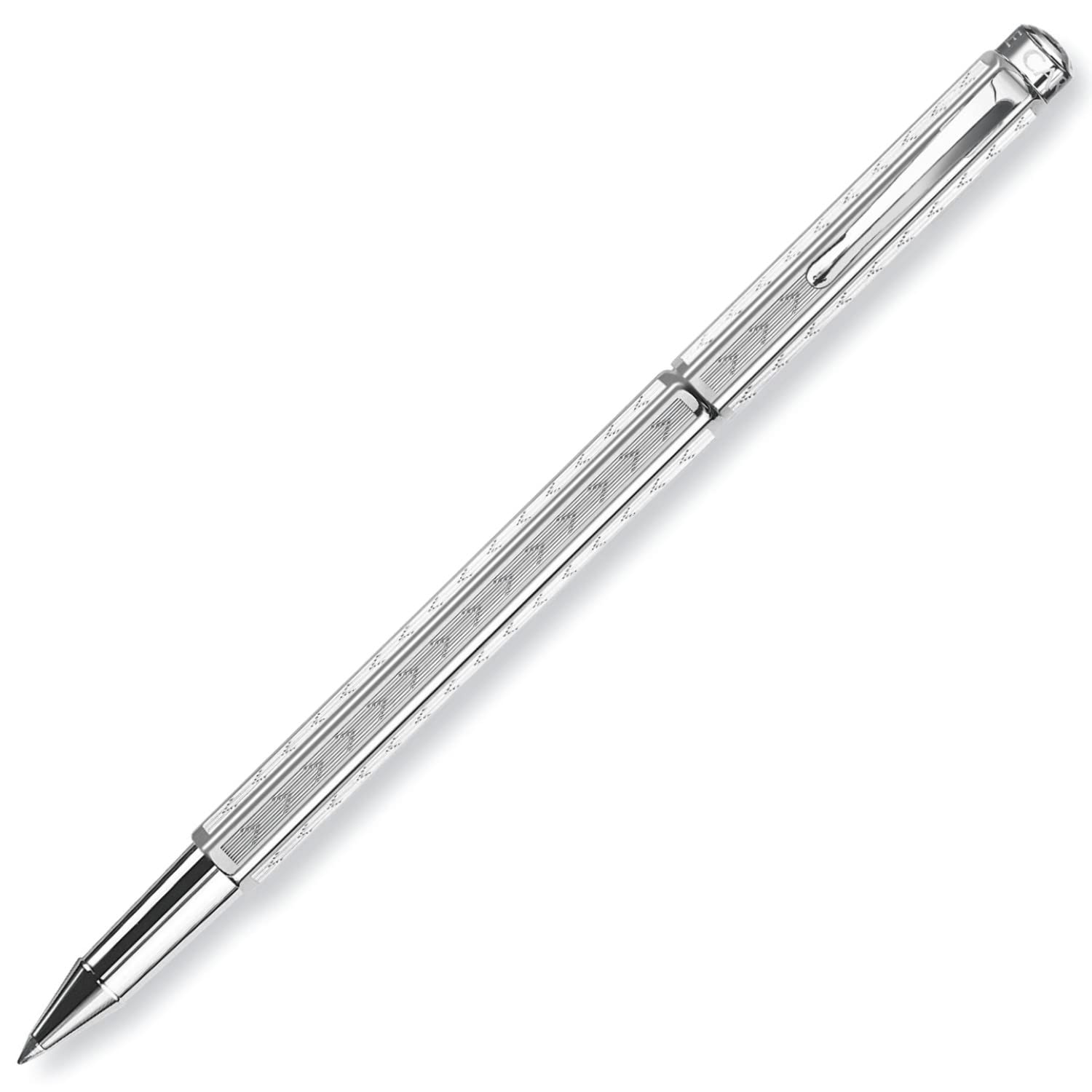 Caran d'Ache Chevron Roller Pen - Rhodium