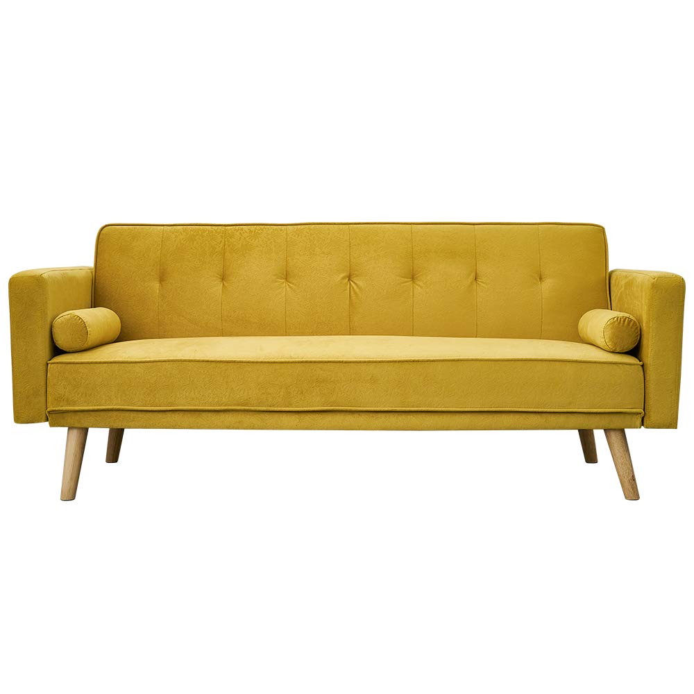 Buy Panana Modern 3 Seater Sofa Bed Faux Suede Fabric Sofa Couch Settee