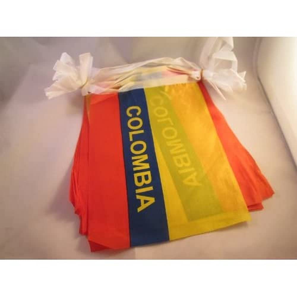 AZ FLAG Colombia Bunting Flag, 20 Ft Garland with 20 Small Colombian Flags 8'' x 6'', 100% Polyester String Pennant, 6 meters — image 1