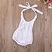 One-piece Summer Sequins Cute Newborn Baby Girl Romper Jumpsuit Backless Bodysuit Outfits Sunsuit (3-6months, White)