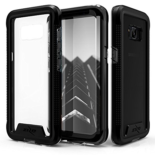 Zizo ION Series Compatible with Samsung Galaxy S8 Case Military Grade Drop Tested with Tempered Glass Screen Protector Black Smoke