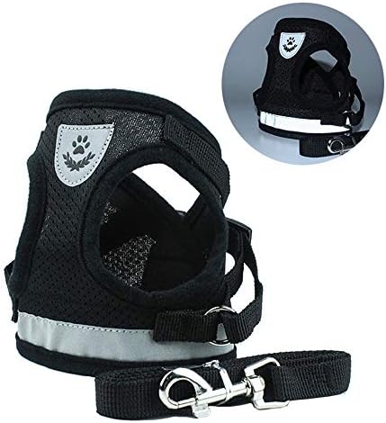 Momo Pet Cat Dog Universal Harness, Escape Proof Cat Harnesses Leashes - Holster Style Adjustable Reflective Soft Mesh No Pull Dog Harnesses, Best Pet Supplies