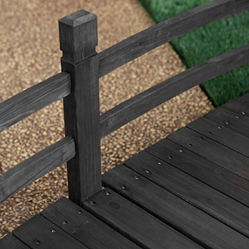 Coral Coast Harrison 6-ft. Wood Garden Bridge - Dark Stain
