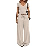 Trendy Queen 2 Piece Lounge Sets for Women Summer Outfits 2026 Fashion Two Piece Loungewear Spring Outfits Clothes