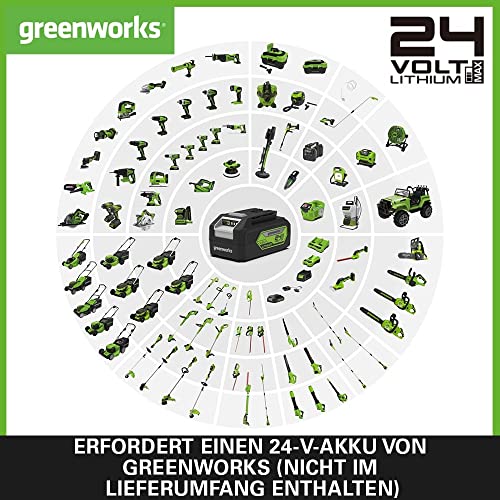 Tools Akku-Druckreiniger G24PW (Li-Ion 24V 300 Watt Motorleistung 24 bar Druck 180 l/h Durchflussmenge 5-Fach Düse 6m Schlauch ohne Akku und Ladegerät) Green, Grey, Black