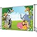 LYWYGG Zoo Photography Backdrops 7x5ft Cartoon Safari Animals Backdrop Happy Birthday Photography Background Fauna Jungle Wildlife Zoo Themed Party Decoration Photo Studio Props CP-4