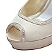 ELEGANTPARK Satin Bridal Wedding Shoes Peep Toe High Heel 5inch