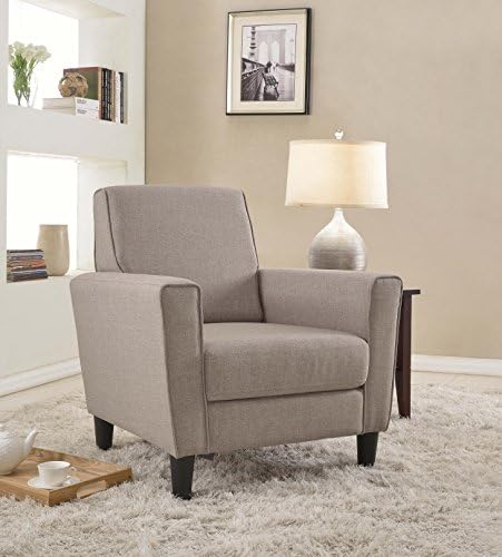 Us Pride Furniture Contemporary Solid Colored Fabric Accent Chair Brown