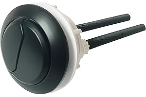 WINZO Matte Black Toilet Push Button Round 48mm Thread Dual Flush Valve Replacement Kits Parts