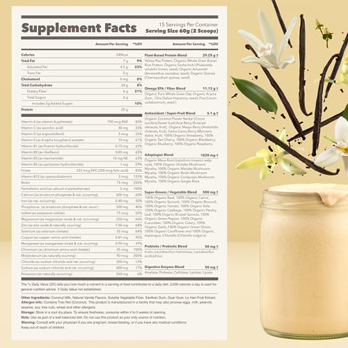 Ka’Chava Meal Replacement Shake A Blend Of Organic Superfoods And