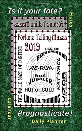 Fortune Telling Mazes 2019 Sheedy Mike 9780997640625 Amazon Com Books