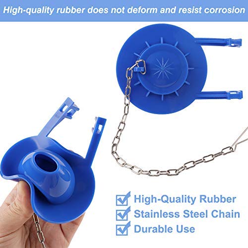 thumbnail image 2 of Water Saving Toilet Repair Flapper 2-Pack Universal With Stainless 2 of 12