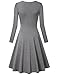 Lotusmile Women Dresses Casual, Women's Long Sleeve Elegant Vintage A Line Dress (Large, Color Grey)