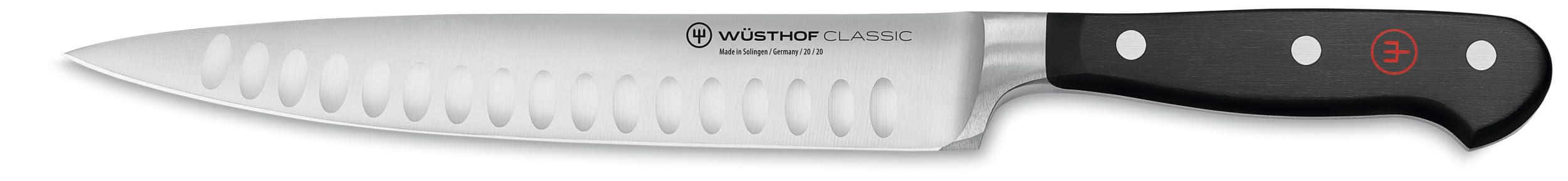 Wüsthof Classic 8 Inch Hollow Edge Carving Knife, Silver