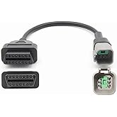 OBD2 Adapter Cable 6 Pin for CAN AM for BRP Moto ATV UTV Bike | Clut to OBD2 16 Pin OBDII Motorcycle Diagnostic Connector , Work with ELM327 Scanner Code Reader