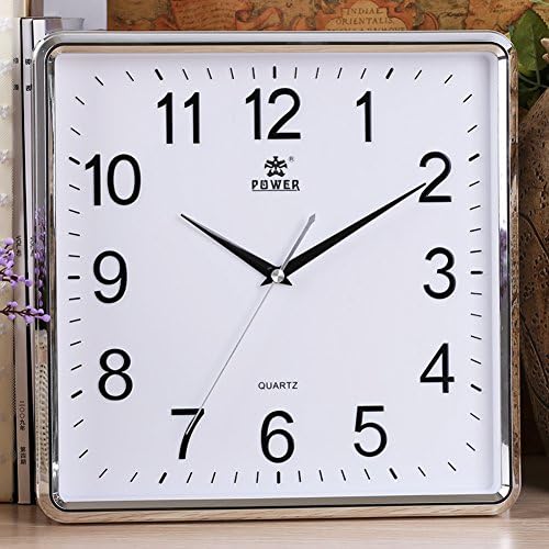 bedroom clock table/ square wall charts/ digital clock/Simple stylish modern living room silent wall clock-D 12inch