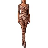 Walang Lip Women’s Lingerie Sexy Fishnet Nightwear Party Dress Mesh Stockings Tights One Size Stretchy Bottoming Suit