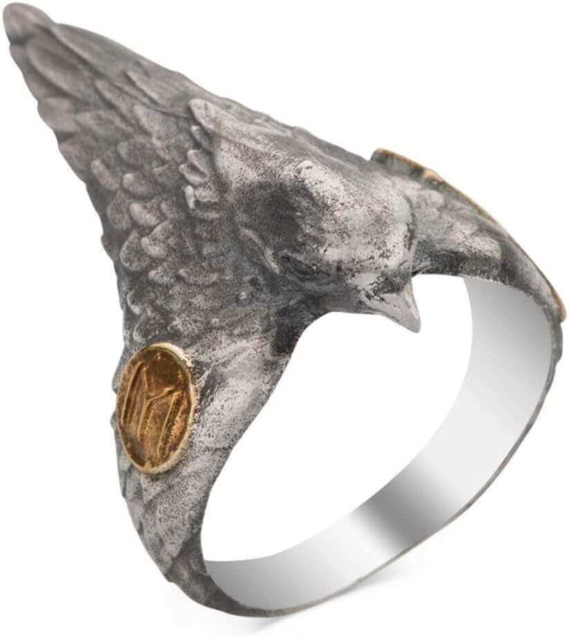 mysilverworldSolid 925 Sterling Silver Dirilis Ertugrul Falcon Archer Thumb Ring