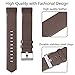 Henoda Replacement Bands Compatible with Fitbit Charge 2, Classic Genuine Leather Charge 2 Band Fitness Wristband for Women Men Small Large Tan