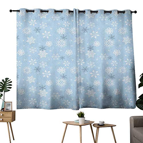 Bybyhome Winter Grommet Pattern Darkening Curtains Cold Weather In
