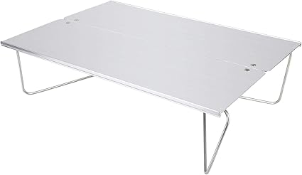 Amazon Co Jp ミニテーブル アウトドアテーブル アルミ製 組み立て式 超軽量テーブル 収納袋付き室内も適用 幅29 7 奥行21 高さ7 8cm ホーム キッチン