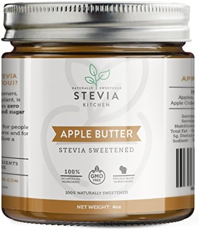 Stevia Kitchen Sugar Free Jelly, 8 oz Jar (Apple Butter - 3 Count)