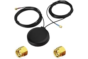 Superbat GPS + 4G LTE Combination Antenna Magnetic Mount with SMA Connector for GPS Navigation Head Unit Car Telematics 4G LT