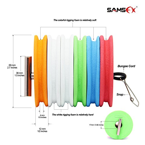 SAMSFX Tippet Stack & Rigging Foam Combo (Tippet Holder & Rigging Foam Combo)
