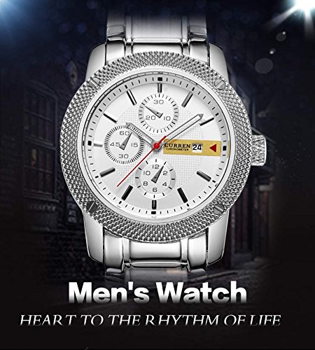 Reloj de Pulsera Redondo de Cuarzo Deportivo Curren 8069 con Reloj de Pulsera de Acero Inoxidable - Imagen 5