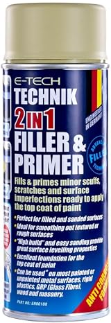 E-TECH 2 in 1 Filler and Primer Spray 400ml Metal Plastic Wood Masonry view 1