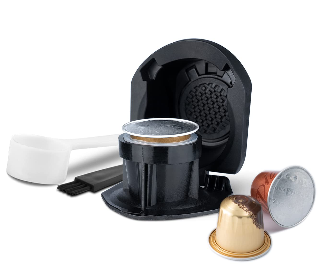 RECAFIMIL Capsule Converter for Nespresso Original Capsules, Reusable Coffee Pods Adapter Coffee Capsule Converter Holder Compatible with Genio S/Piccolo XS