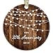 DIGIBUDDHA 20th Anniversary Gifts Twentieth Anniversary Married Christmas Ornament for Couple Mr Mrs Rustic Xmas Farmhouse Collectible Present 3