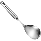 Cooking Spoon,304 Stainless Steel Large Serving Spoons,Silver/12.6Inch