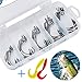 FISHFUNN Premium Fishing Hooks, 50PCS Special Barb Fishhooks with High Carbon Steel, Bait Worm Fish Hook with Plastic Box, for Freshwater/Seawater (5 Sizes:# 2, 1,1/0, 2/0, 3/0)
