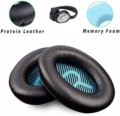 Replacement Earpads, Ear Pads Memory Foam Replacement Ear Cushion For BOSE QuietComfort15 QC2 QC15 QC25 QC35 AE2, AE2i, AE2 wireless, AE2-W headphones … (1)