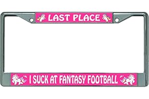 LICENSE PLATES ONLINE I Suck at Fantasy Football #3 Chrome License Plate Frame