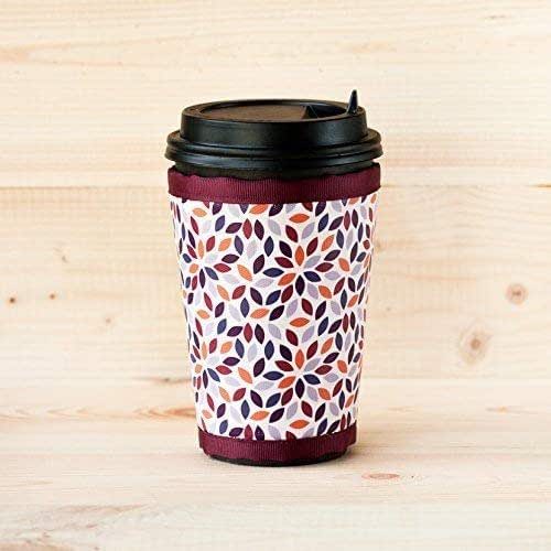 HANDMADE Coffee cup sleeve Mosaic pattern Reusable take