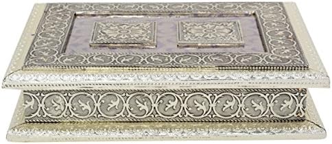 Craft Zone Dry Fruit Box, Serving Tray, Decorative Platter, Beautiful Snack Box with Meenakari Work(23 Dry Fruit Box)