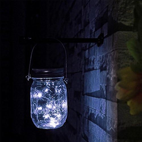 LED Color Changing Fairy Light Outdoor Solar Mason Jar Lamp And Home Garden Decorative Glass Vase Tank Wishing Bottle Plug