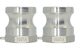 VARMHUS Female Pipe Threads 1-1/4" Type A Trash Pump Adapter Male Camlock,Type A Cam and Groove Hose Fitting,Stainless Steel 316